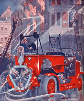 Firefighting Prints: How The Fire Engine Puts Out The Fire, 1935