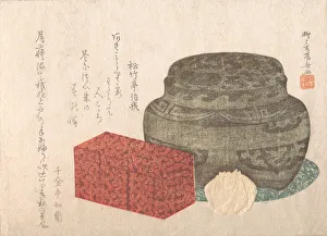 Ryuryukyo Shinsai Prints: Fire-Holder and Tea-Box, 19th century. 19th century. Creator: Shinsai
