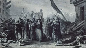 Fire at the Hotel de Ville in 1871, 1871. Creator: Edouard Toudouze