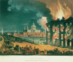 Hose Prints: Fire in London, 1791, (c1810). Creators: Thomas Rowlandson
