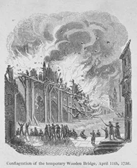 Blaze Gallery: Fire on London Bridge, 1758