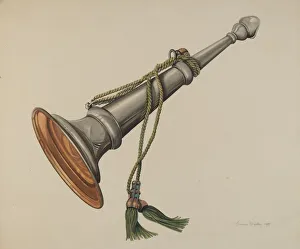 Thomas Dooley Prints: Fire Marshall Trumpet, c. 1939. Creator: Thomas Dooley