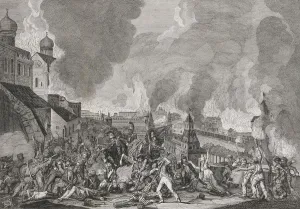 Sergei Ivanovich 1820 1893 Prints: Fire of Moscow on 15th September 1812 (The French in Moscow), 1812-1823