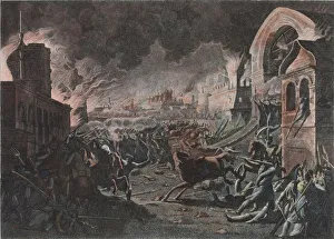 Kremlin Gallery: Fire of Moscow on September 1812 (The French in Moscow), 1818