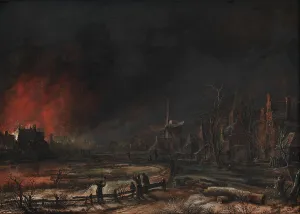 Neer Aert Van Der Prints: Fire by Night in the Winter, 1618-1677. Creator: Aert van der Neer