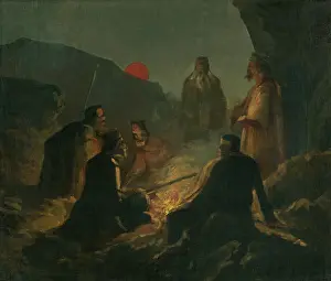 Campfire Prints: By the Fire (Partisans), 1895-1900. Creator: Kiril Kutlik