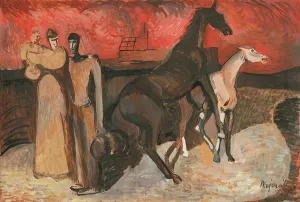 Displacement Prints: Fire - Refugees, 1938. Creator: Cyprian Majernik