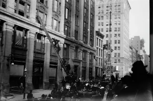 Fire rescue work, 1912. Creator: Bain News Service