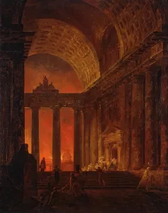 Flame Prints: Fire of Rome, 1787. Creator: Hubert Robert