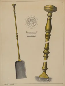 Hans Korsch Prints: Fire Shovel, c. 1937. Creator: Hans Korsch