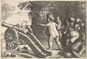 Cannonballs Gallery: Fire (The Four Elements), 1647. Creator: Wenceslaus Hollar