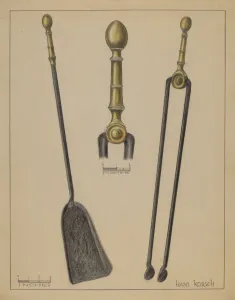 Tongs Prints: Fire Tongs and Shovel, 1935 / 1942. Creator: Hans Korsch