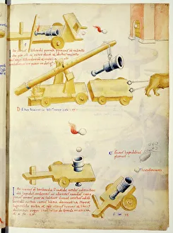 A firearm. Illustration from De rebus militaribus, De machinis by Mariano Taccola A firearm. Illustration from De rebus militaribus, De machinis by Mariano Taccola