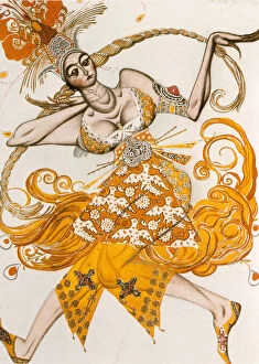 Dress Up Gallery: The Firebird, costume for The Firebird, the ballet by lgor Stravinsky, 1910. Artist: Leon Bakst