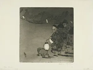 Helen Hyde Prints: Fireflies, 1906. Creator: Helen Hyde