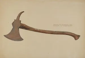 Anderson Elmer G Prints: Fireman's Axe, c. 1937. Creator: Elmer G Anderson