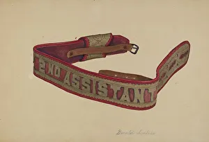 Cowhide Prints: Fireman's Belt, c. 1940. Creator: Gerald Scalise