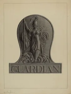 Guardian Prints: Firemark, c. 1937. Creator: Herman Bader
