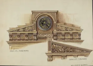 Chimneypiece Prints: Fireplace, c. 1936. Creator: Wellington Blewett
