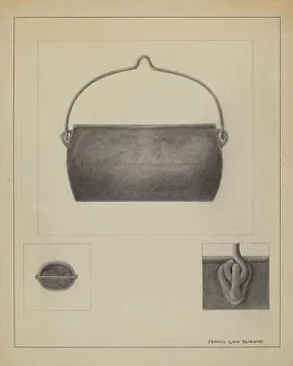 Francis Law Durand Prints: Fireplace Pot, c. 1937. Creator: Francis Law Durand