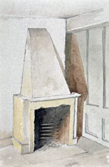 Austin Friars Gallery: Fireplace in one of the top rooms, no 21 Austin Friars Street, City of London, 1885