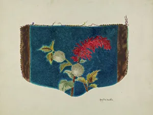 Leaf Design Prints: Fireplace Screen, c. 1939. Creator: Hazel Sheckler