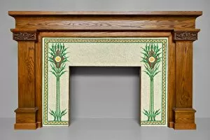 Arts Crafts Movement Collection: Fireplace Surround, 1901. Creator: Louis J. Millet