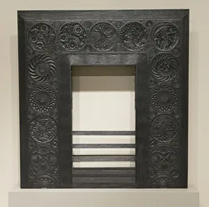Iron Prints: Fireplace Surround, Norwich, c. 1875. Creators: Thomas Jeckyll, Barnard