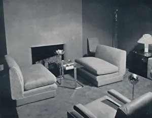 A fireside group in a living-room designed by Russel Wright, 1935 A fireside group in a living-room designed by Russel Wright, 1935