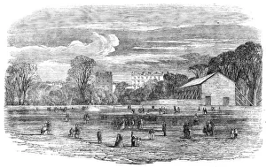 Firework Prints: Fireworks Building for the Peace Celebration, in Hyde-Park, 1856. Creator: Unknown