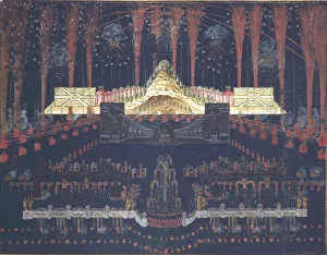 Empress Elisabeth Prints: Fireworks and illumination on April 25