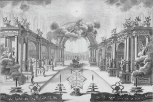 Crowning Prints: Fireworks on the occasion of the coronation of Empress Catherine II in September 1762 in Moscow