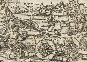 Firing Cannon, 1550. Creator: David Kannel
