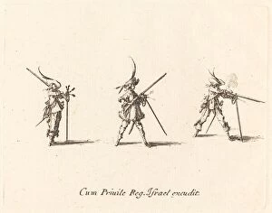 Firing the Musket, 1634 / 1635. Creator: Jacques Callot