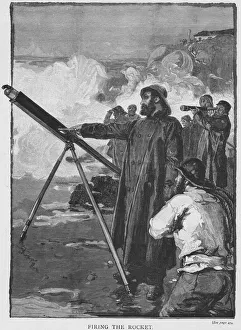 Brigade Gallery: Firing The Rocket, c1880