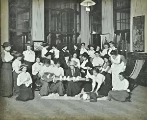 Stretcher Collection: First aid class for women, Montem Street Evening Institute, London, 1913
