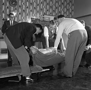 Stretcher Case Collection: First aid competition, Mexborough, South Yorkshire, 1961. Artist: Michael Walters