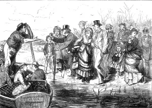 Sandbank Prints: The First of April: a sketch at the Boat-Race, 1871. Creator: Unknown