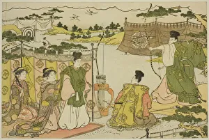 Bow And Arrow Collection: The First Archery Practice of the New Year (Yumi hajime), from the illustrated book... c. 1787