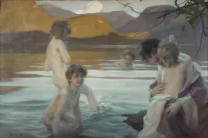 First bath, c1907. Creator: Paul Chabas