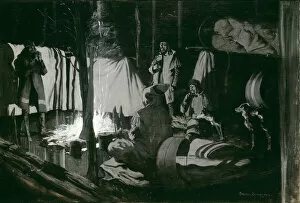American West Gallery: First and Best Camp of the Trip, 1895. Creator: Frederic Remington