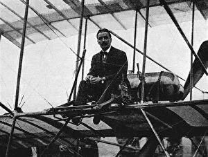 Bertram Collection: The First British pilot to break a world record: Captain Bertram Dickson, 1910 (1933)