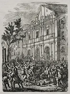 Corpse Prints: First Carlist War, (1833-1840): Anti-clerical riots of 1835 in Barcelona