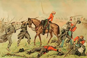 First Carlist War, (1833-1840): Battle of Oriamendi (16 March 1837), 1890. Creator: Juan Alaminos