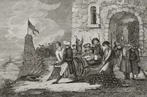 Stretcher Prints: First Carlist War, (1833-1840): First Siege of Bilbao