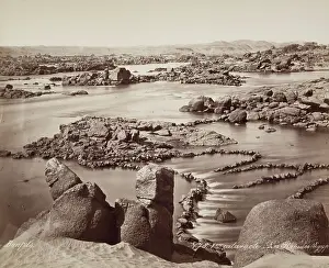 Waterway Prints: The First Cataract on the Nile, above Philae, 19th century. Creator: Maison Bonfils