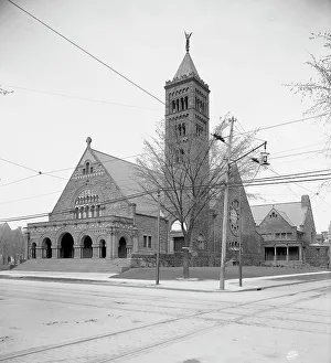 Congregational Church Prints: First Congregational Church, Detroit, Mich. between 1900 and 1906. Creator: Unknown