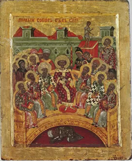 Byzantine Icon Gallery: First Council of Nicaea, 16th century. Artist: Byzantine icon