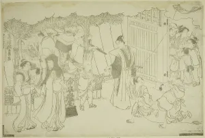 Kiyonaga Torii Prints: The First Day of Business (Akinai hajime)