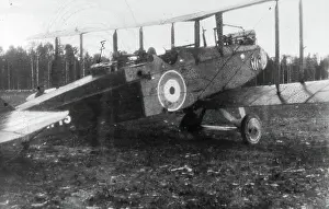 Landing Ground Prints: The first DH9 aircraft to take off from Obozerskaya airfield carrying M Bombs
